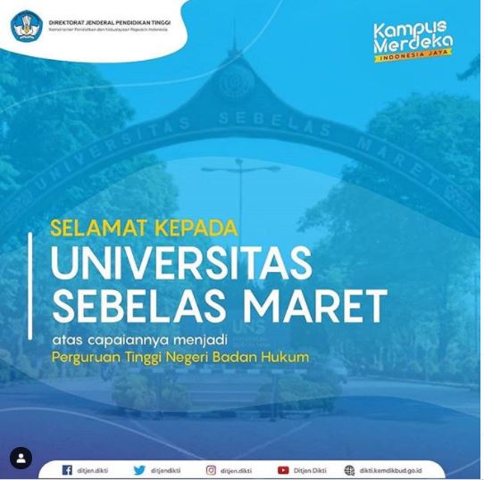 UNS Resmi Berstatus Sebagai PTN BH