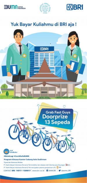 Yuk bayar kuliahmu di BRI, Dapatkan doorprize 13 unit sepeda